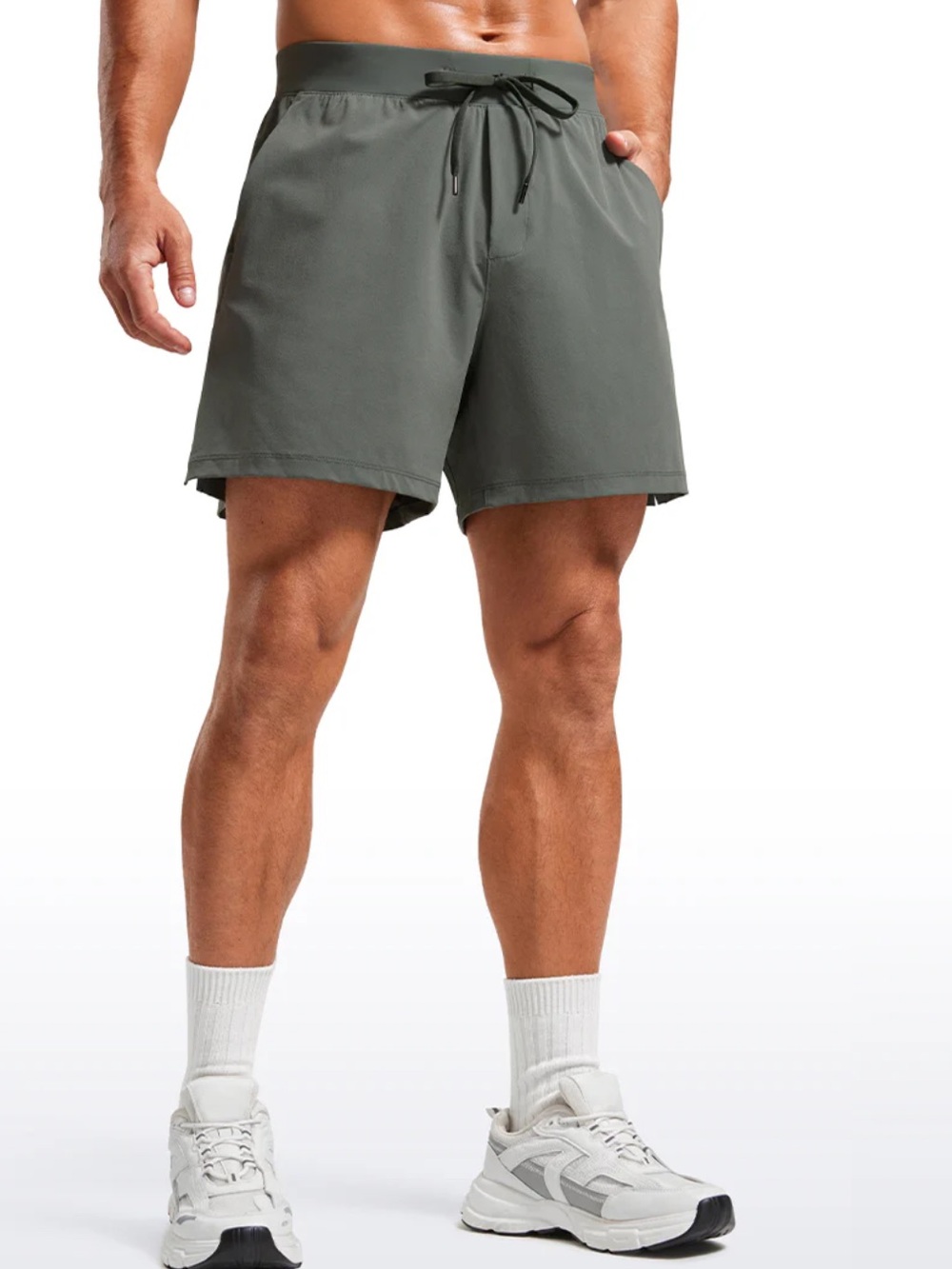 CRZ YOGA Men's Gray Workout Shorts